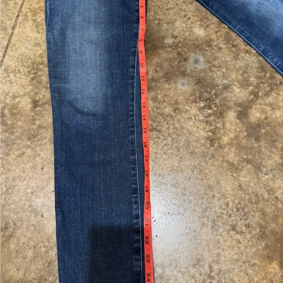 Agolde Dark Blue Straight Leg Jeans - Picture 4 of 5